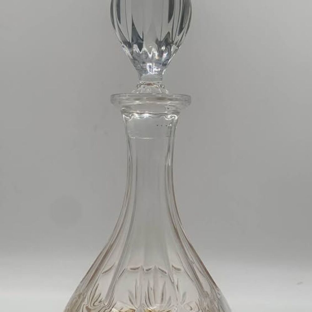 Cut Crystal Whiskey Decanter MCM Style 750ml Godinger Dublin